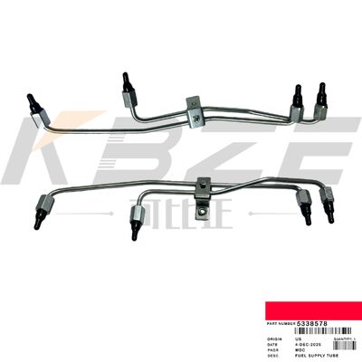 KBZE BRAND 5338578 ТРУБКА ПОДАЧИ ТОПЛИВА ПОДХОДИТ ДЛЯ ДВИГАТЕЛЯ ЭКСКАВАТОРА CUM MINS ISL9.5 QSL9.3 QSC8.3